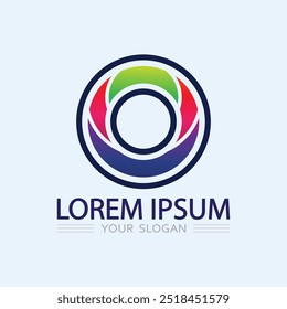 Vector de diseño de logotipo de negocio y círculo