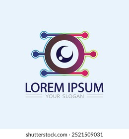 Vector de diseño de logotipo de negocio y círculo