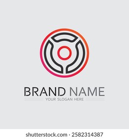 O ring logo business and circle logo design vector