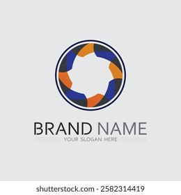 O ring logo business and circle logo design vector