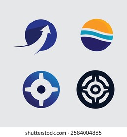 O ring logo business and circle logo design vector
