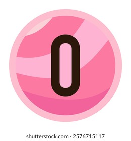 O in a Romantic Pink Gradient Ball Design for Valentine’s Day Art Projects