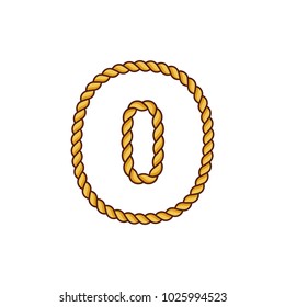 O Rope Letter Logo Icon Design