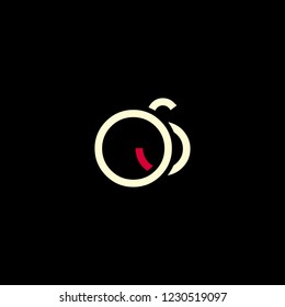 O & S joint logo round line letter design template