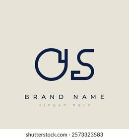 O and S logo design. OS abstract Letters Logo Monogram. This logo design is the process of creating a visual symbol that represents a brand, company, or individual.