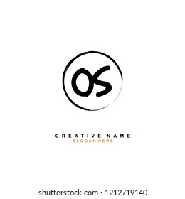 O S OS Initial abstract logo concept vector