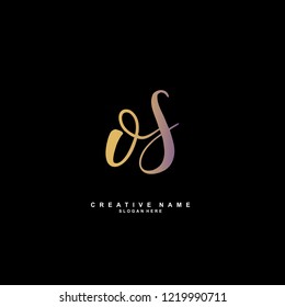 O S OS Initial logo template vector