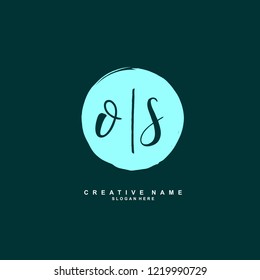 O S OS Initial logo template vector