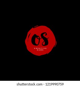 O S OS Initial logo template vector