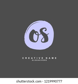 O S OS Initial logo template vector