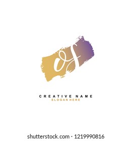 O S OS Initial logo template vector