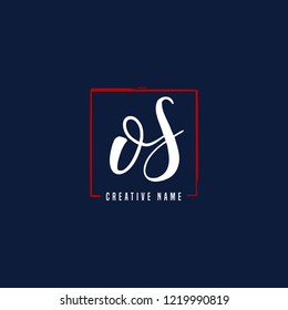 O S OS Initial logo template vector