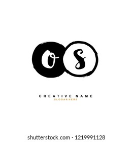 O S OS Initial logo template vector