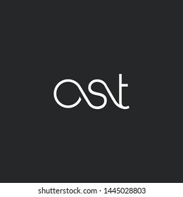 O S T letters Joint logo icon vector for business card and corporate identity.