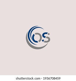 O S Einzigartiges, abstraktes geometrisches Vektorlogo-Design
