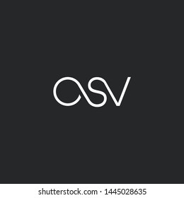 O S V letters Joint logo icon vector for business card and corporate identity.