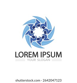 O Shape Logo with Symmetrical Circle Elements for Clean Business Design