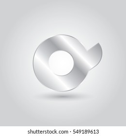 o silver logo letter typography design for brand and company identity