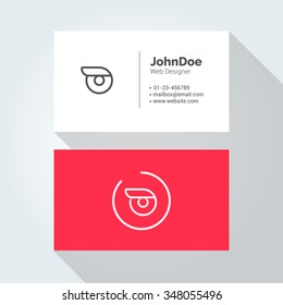 O Simple Letter Minimal alphabet linear logo. Business card template. Vector logo Element