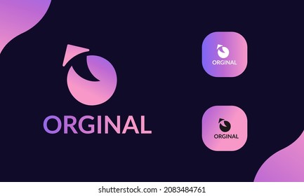 o symbol icon logo design template