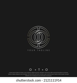 O T O abstract logo design good use for symbol brand and more