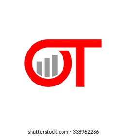 O T Finance Business, O T Initial Logo Template