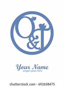 O T initial wedding decorative logo template
