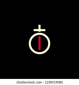 O & T joint logo round line letter design template