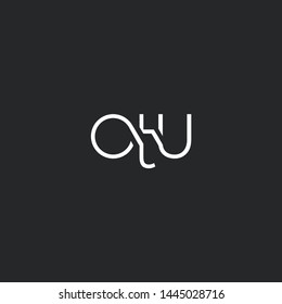 O T U letters Joint logo icon vector for business card and corporate identity.