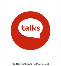 o talk chat logo design red