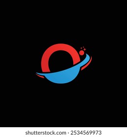 O tech logo design template, O tech logo, O technology vector