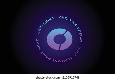 O text alphabet letter logo icon design. Creative template for business and company with circle