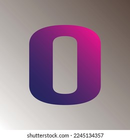 O text gradient color letter mark logo template vector design. colorful logotype O capital letter. Alphabet O letter t-shirt design. 