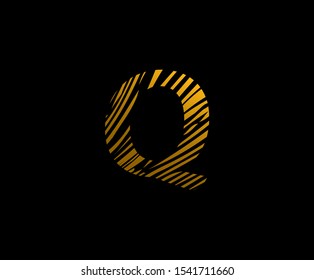O Tiger Strips Logo Icon , Creative abstract Strips Tiger Shape On O Letter vector logo. (sign, symbol, icon, design element). Animal and Wild Life Concept Design.