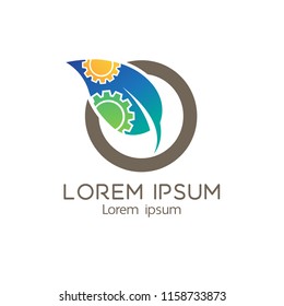 O typo logo template environment concept