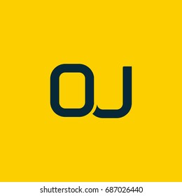 O U joint letter logo design template