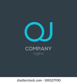 O & U Letter logo design vector element