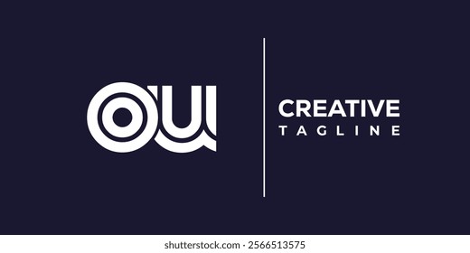 O and U logo design. OU abstract Letters Logo Monogram. This logo design is the process of creating a visual symbol that represents a brand, company, or individual.