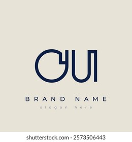 O and U logo design. OU abstract Letters Logo Monogram. This logo design is the process of creating a visual symbol that represents a brand, company, or individual.