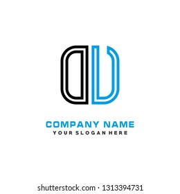 O V initial letter, modern logo design template vector