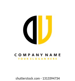 O V initial letter, modern logo design template vector