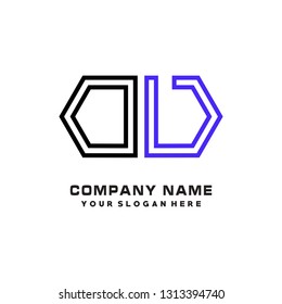 O V initial letter, modern logo design template vector