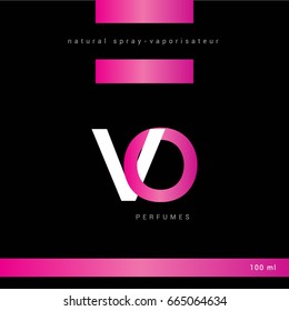 O V joint letter logo design with packaging template