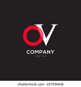 O V joint logo design vector template