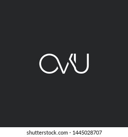 O V U letters Joint logo icon vector for business card and corporate identity.
