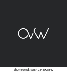 O V W letters Joint logo icon vector for business card and corporate identity.