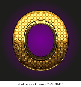 o vector golden letter