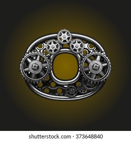 o vector letter with gears