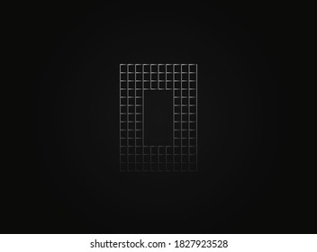 O carta vectorial hecha de una cerca de eslabón de cadena metálica. Para logotipo, etiqueta de marca, elementos de diseño, aplicación y más. 