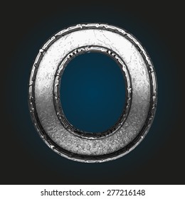 O Vector Metal Letter